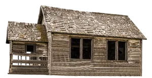 Abandoned_ Wooden_ House_ Isolated_ Background PNG Image