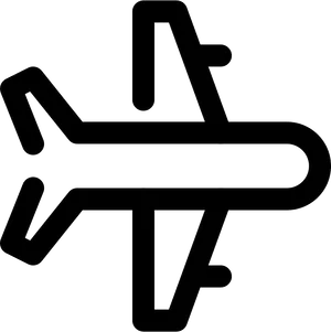 Abstract Airplane Line Art PNG Image