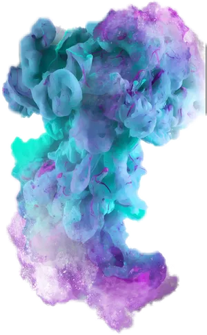 Abstract Aqua Purple Smoke Art PNG Image