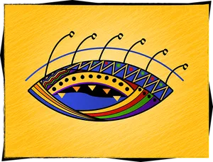 Abstract Artistic Eye Illustration PNG Image