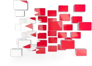 Abstract Bahrain Flag Design PNG Image