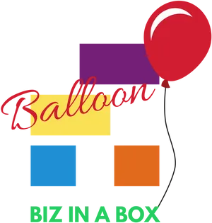 Abstract Balloonand Color Blocks Graphic PNG Image