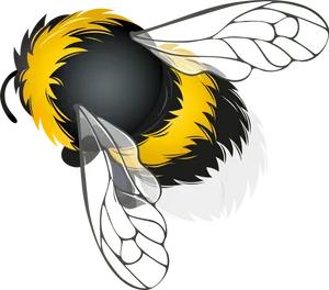 Abstract Bee Graphic Art PNG Image