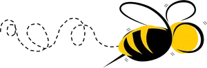 Abstract Bee Iconon Black Background PNG Image