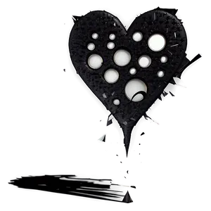 Abstract Black Broken Heart Png 46 PNG Image