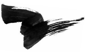 Abstract Black Brush Stroke Artwork PNG Image