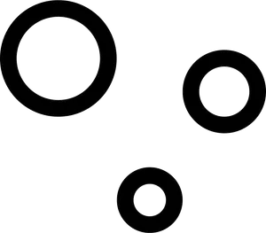 Abstract Black Circles Vector PNG Image