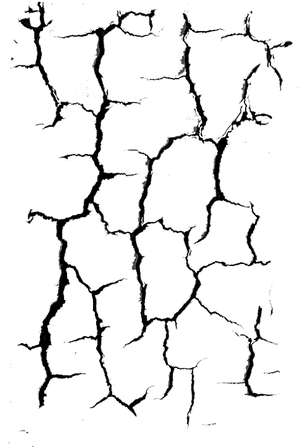 Abstract Black Cracks Texture PNG Image