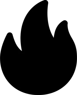 Abstract Black Flame Shape PNG Image