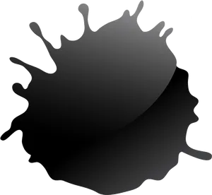 Abstract Black Ink Splash PNG Image