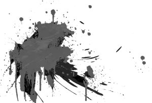 Abstract Black Paint Splash PNG Image