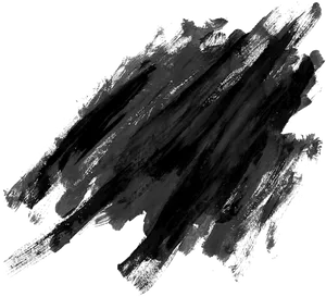 Abstract Black Paint Stroke Texture PNG Image