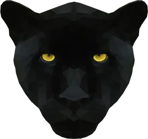 Abstract Black Panther Face PNG Image