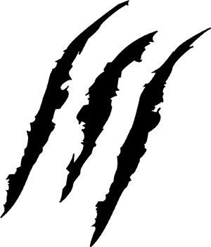 Abstract Black Scratch Marks Texture PNG Image