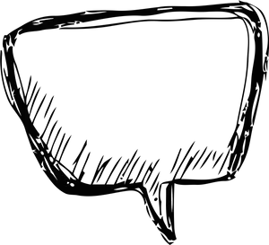 Abstract Black Speech Bubble PNG Image