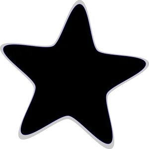 Abstract Black Star Outline PNG Image