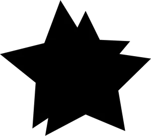 Abstract Black Star Shape PNG Image