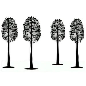 Abstract Black Trees Art Png Jvx97 PNG Image