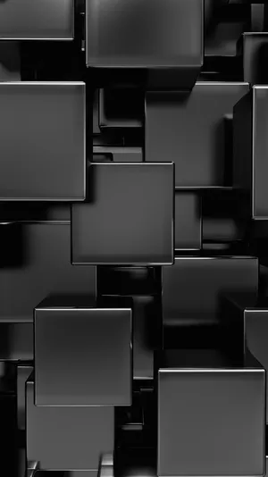 Abstract Black3 D Blocks PNG Image