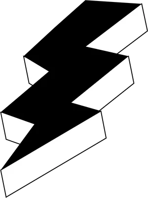 Abstract Blackand White Shape PNG Image