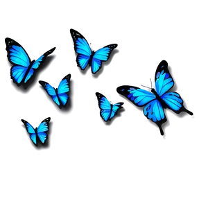 Abstract Blue Butterflies Png 55 PNG Image