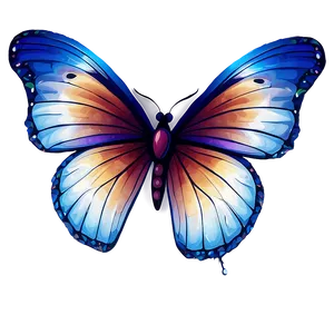 Abstract Blue Butterfly Artwork Png 28 PNG Image