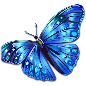 Abstract Blue Butterfly Artwork Png Awn58 PNG Image