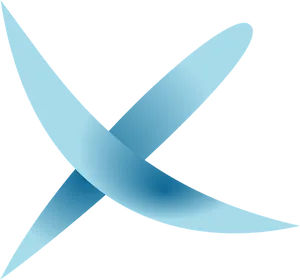 Abstract Blue Cross Design PNG Image