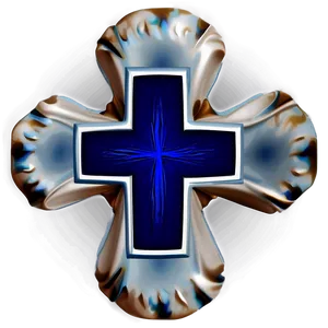 Abstract Blue Cross Design Png 06292024 PNG Image