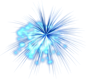 Abstract Blue Energy Explosion PNG Image