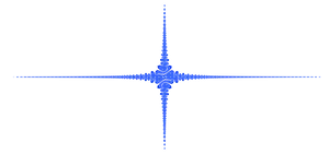 Abstract Blue Fractal Cross PNG Image