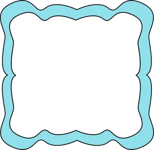 Abstract Blue Frame Design PNG Image