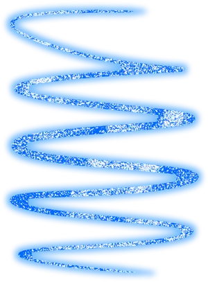 Abstract Blue Neon Swirls PNG Image