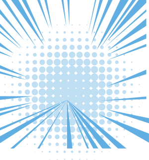 Abstract Blue Raysand Dots Pattern PNG Image