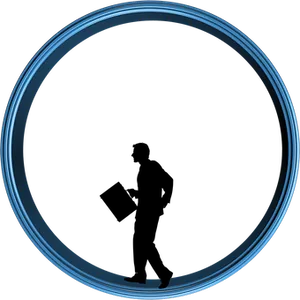 Abstract Blue Ring Design PNG Image