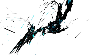 Abstract Blue Shardson Black Background PNG Image