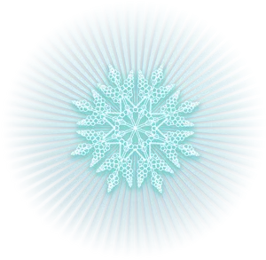 Abstract Blue Snowflake Design PNG Image