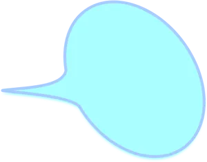 Abstract Blue Speech Bubble PNG