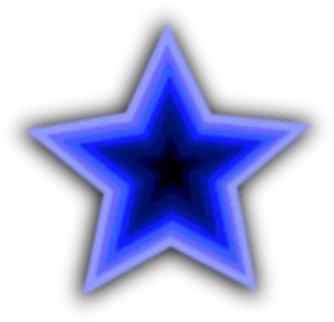 Abstract Blue Star Design PNG Image