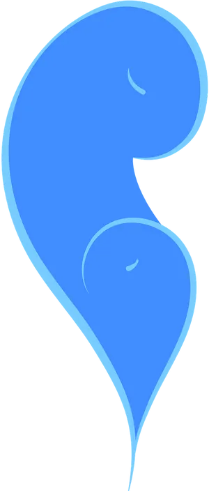 Abstract Blue Swirl Design PNG