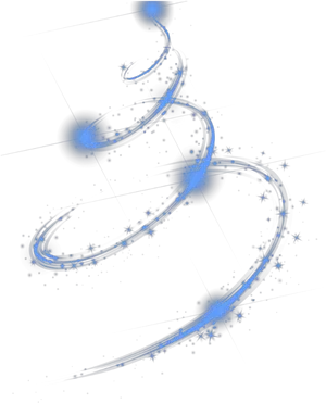 Abstract Blue Swirlswith Stars PNG Image