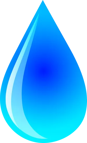 Abstract Blue Water Drop PNG Image