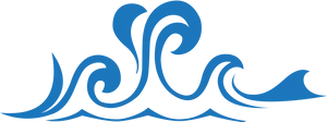 Abstract Blue Wave Design PNG Image