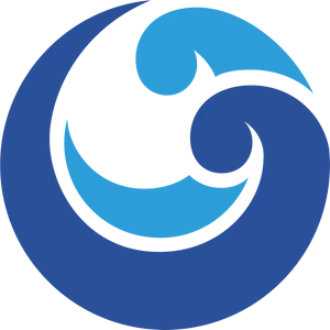 Abstract Blue Wave Design PNG Image