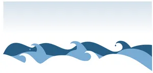 Abstract Blue Waves Graphic PNG