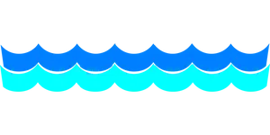 Abstract Blue Waves Graphic PNG Image