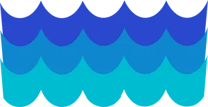 Abstract Blue Waves Graphic PNG Image