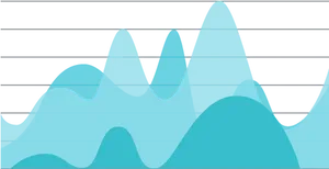 Abstract Blue Waves Graphic PNG