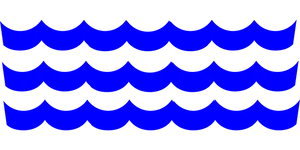 Abstract Blue Waves Vector PNG Image