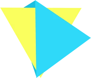 Abstract Blueand Yellow Triangles Vector PNG Image